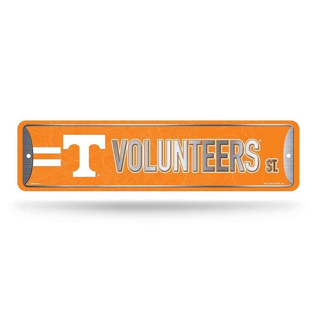Rico Industries NCAA Metal Street Sign Metal Street Sign 4" x 15" Home Décor - Bedroom - Office - Man Cave