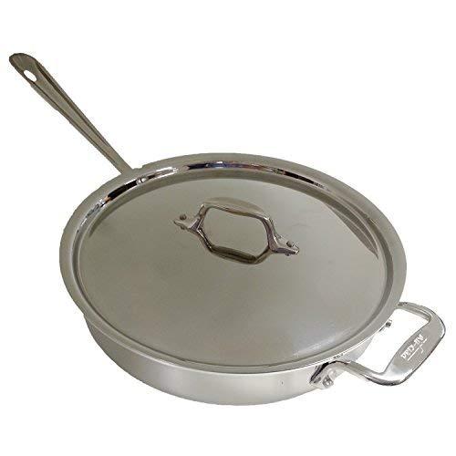 All-Clad 2014 Promo P14 4403 Stainless Steel Tri-Ply Bonded Dishwasher Safe 3-Quart Saute Pan with Lid, Silver