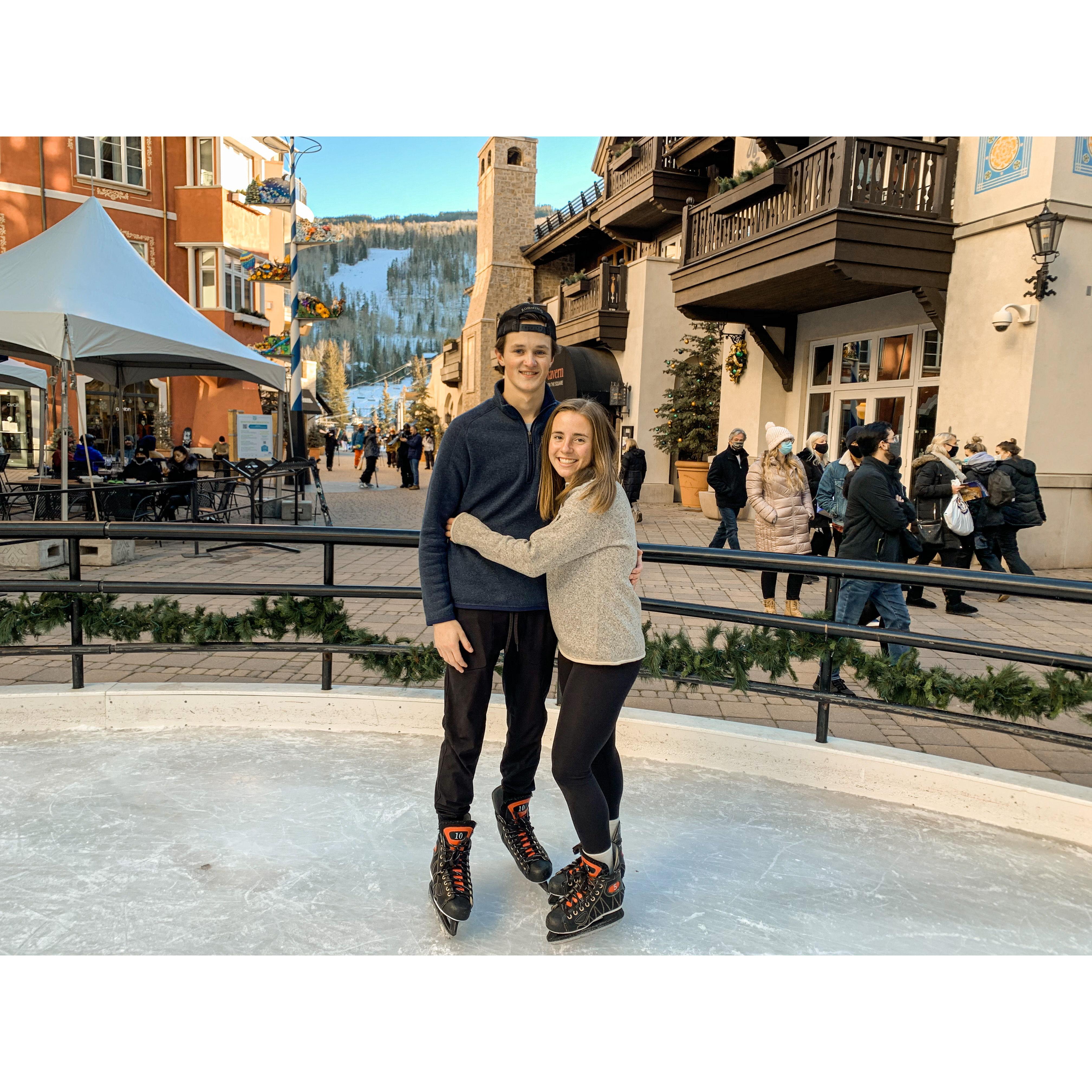 Ice skating in Vail