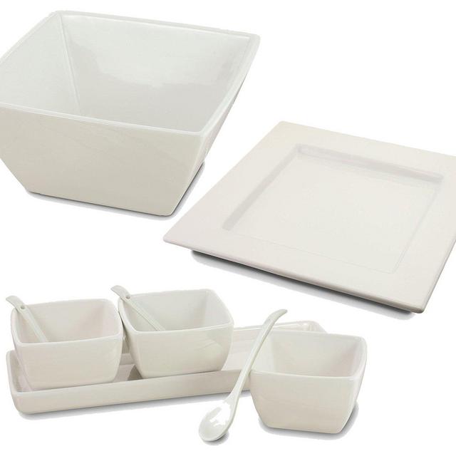 KOVOT Porcelain Serving Dishes (9 Piece Entertaining Set)