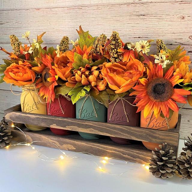 Fall Decor/Buffalo Plaid Decor/Fall Centerpiece/Fall Table Centerpiece/Fall Kitchen Decor/Thanksgiving Decor/Rustic Fall Decor/Farmhouse