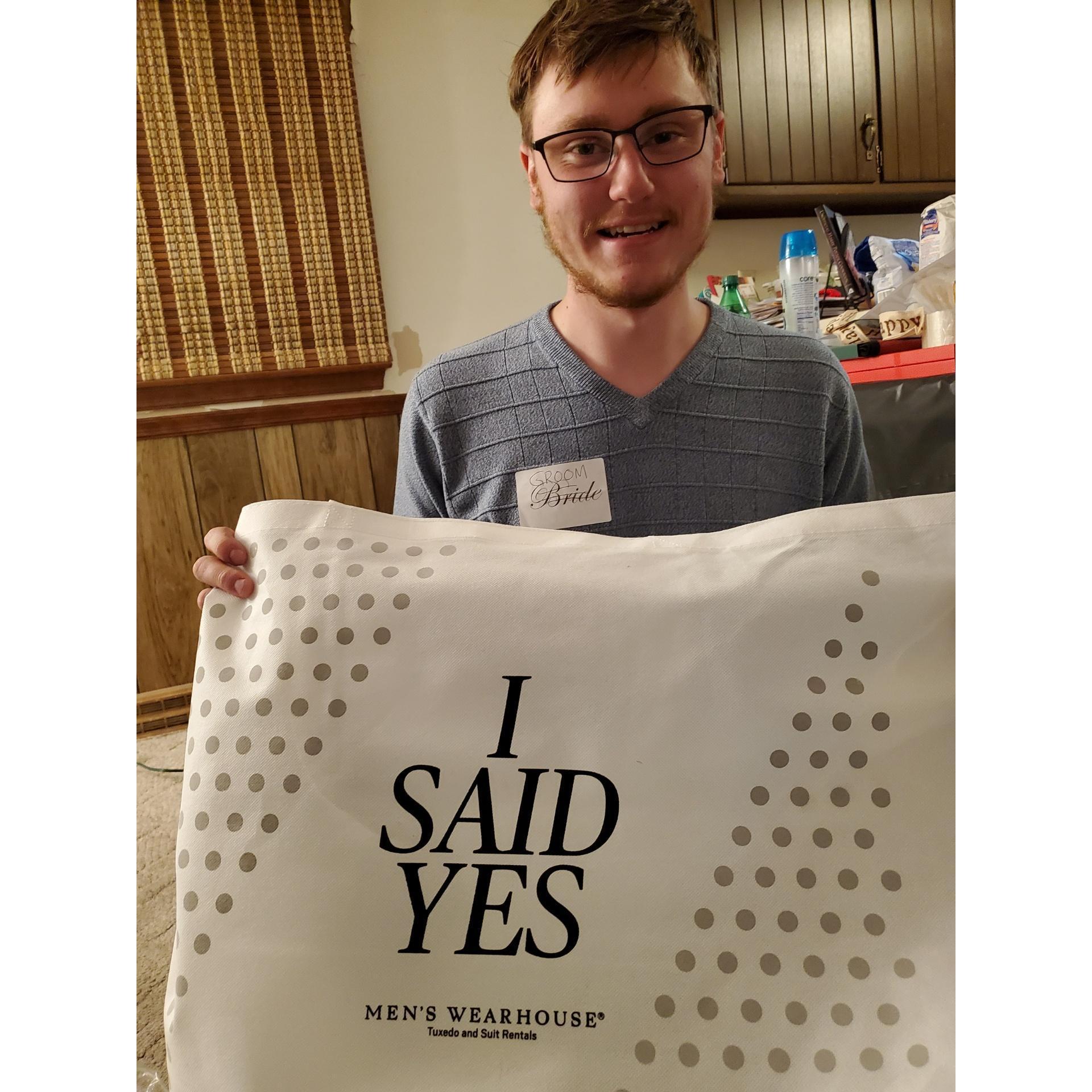 Jake attended a bridal expo