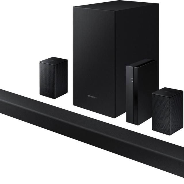 Samsung - 4.1-Channel Soundbar with Wireless Rear Speaker Kit and DOLBY AUDIO / DTS 2.0 - Black