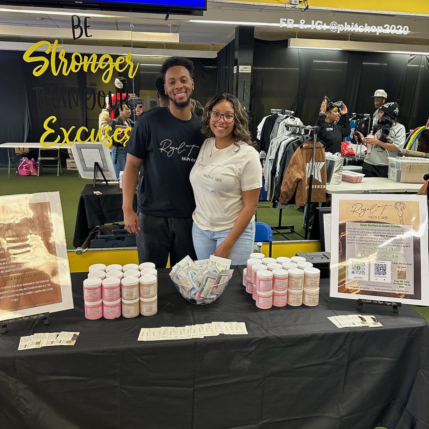 Royal.T Skin Cares’ first pop up shop attended!!!