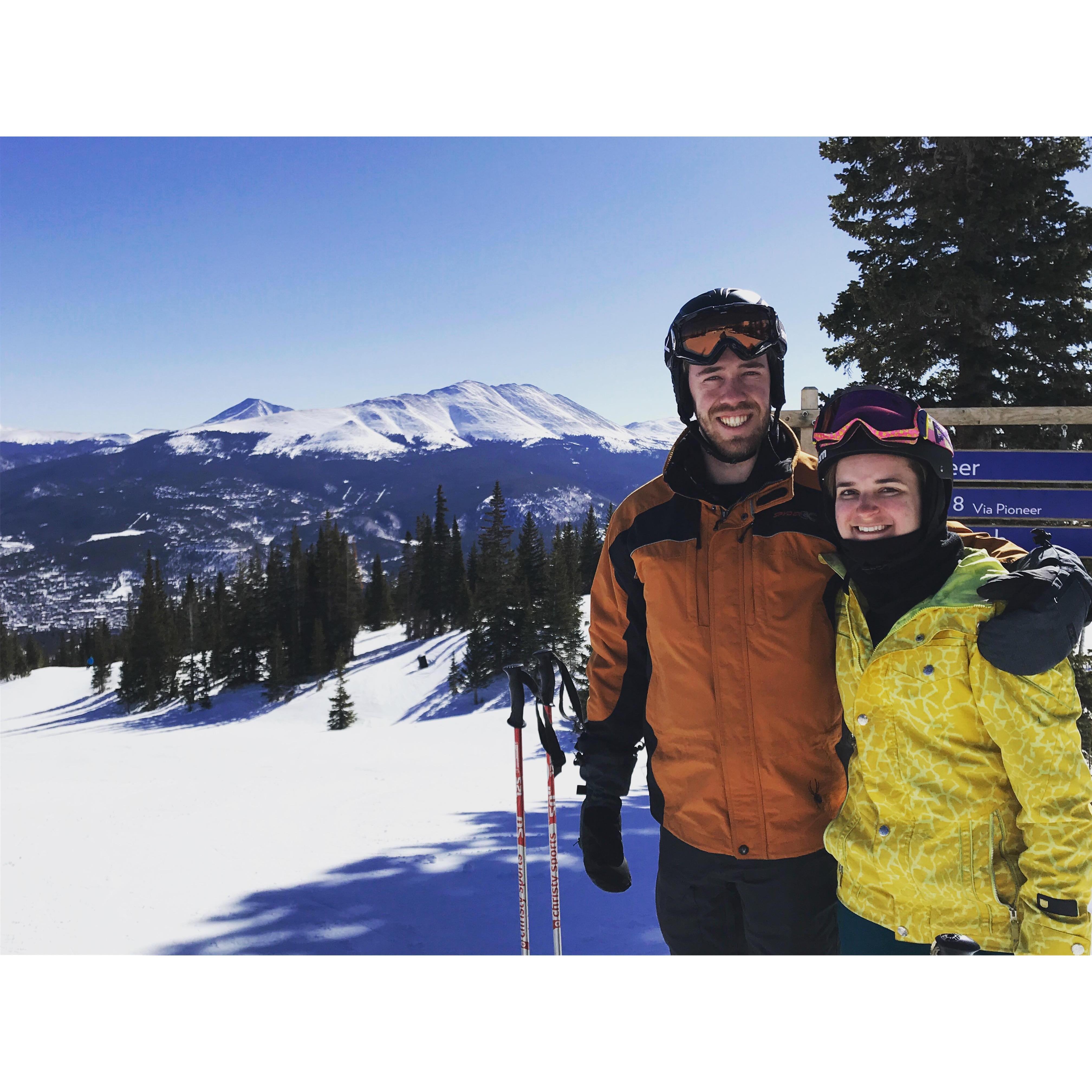 Our first ski trip together to Breck, in Shauna's all-time favorite state of Colorado