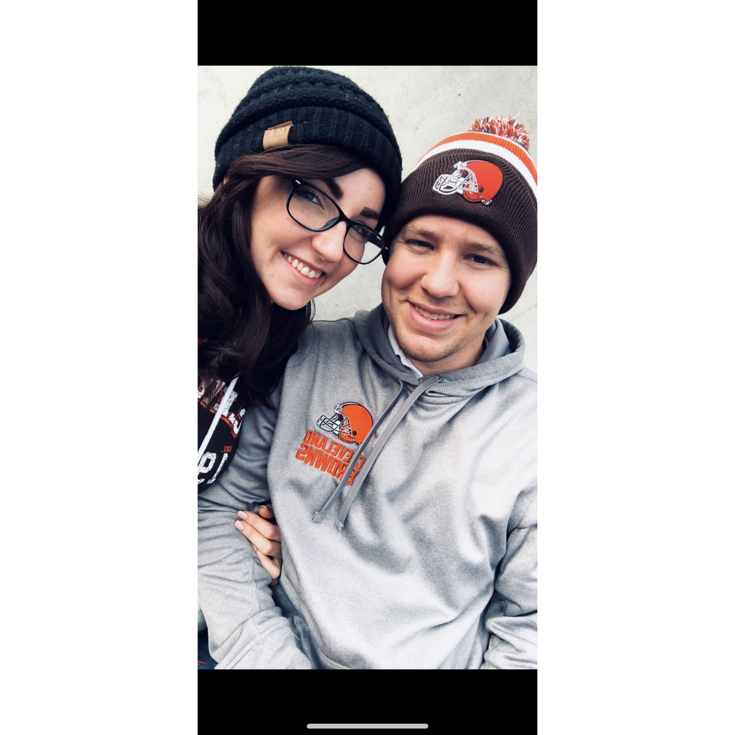 Our first Browns game we got to spend together even though it was in Cincinnati