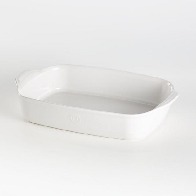 Emile Henry Sugar White 16.5" Roasting Dish