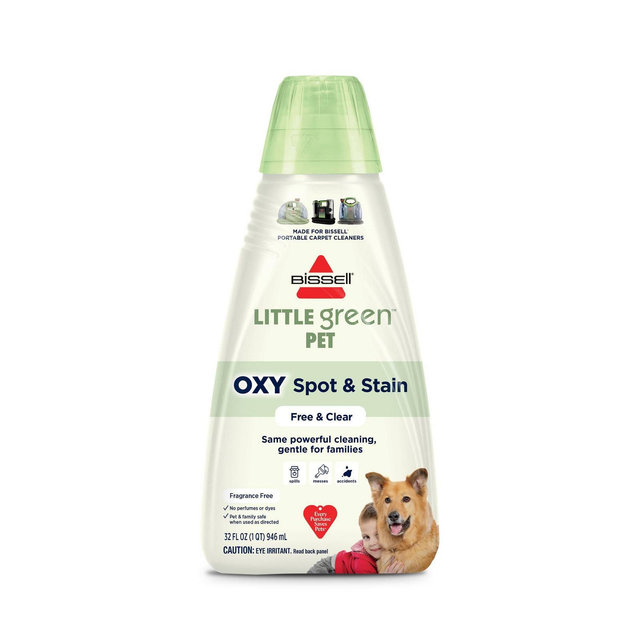 Bissell Little Green Pet Oxy Free and Clear for Portable Carpet Cleaners 32oz
