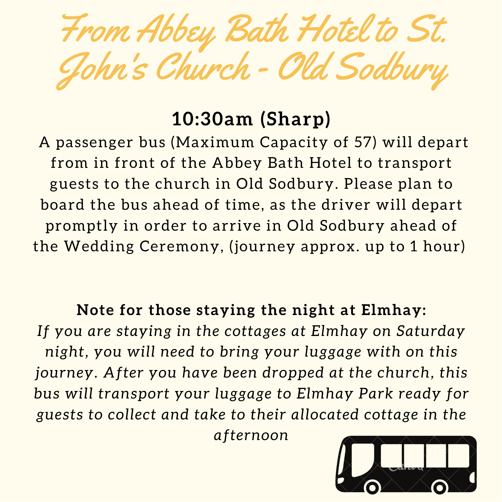 10:30am  - Hotel to Church