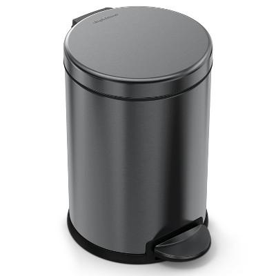 simplehuman 4.5L Round Step Trash Can: Bronze Steel