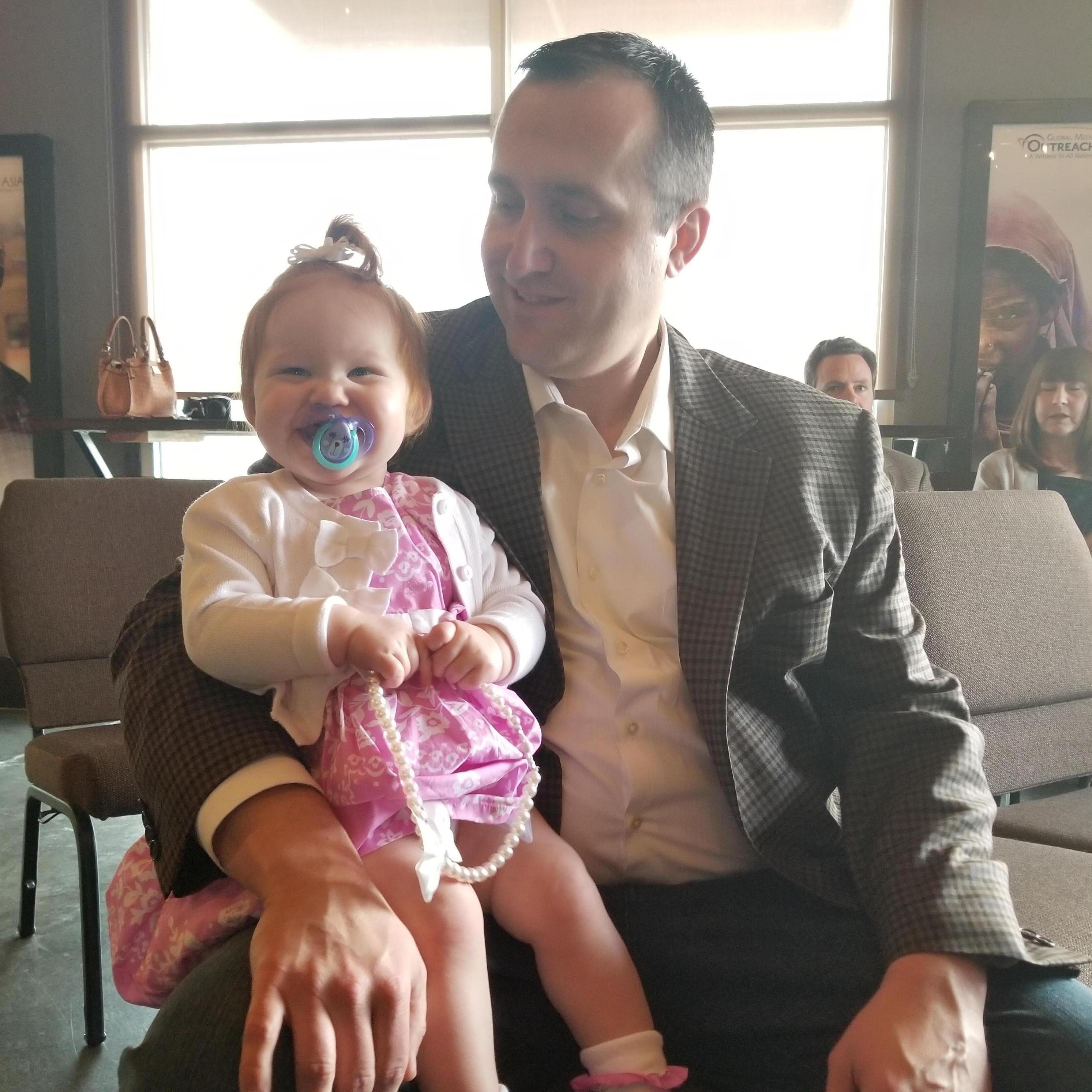 Wayne and Emma at Mike and Janene's wedding - March 2018