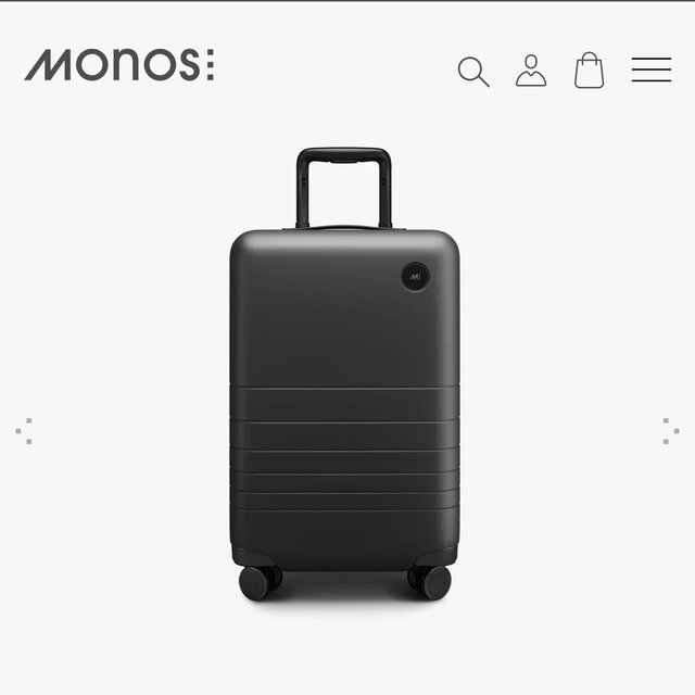 Monos Carry On Luggage- Black