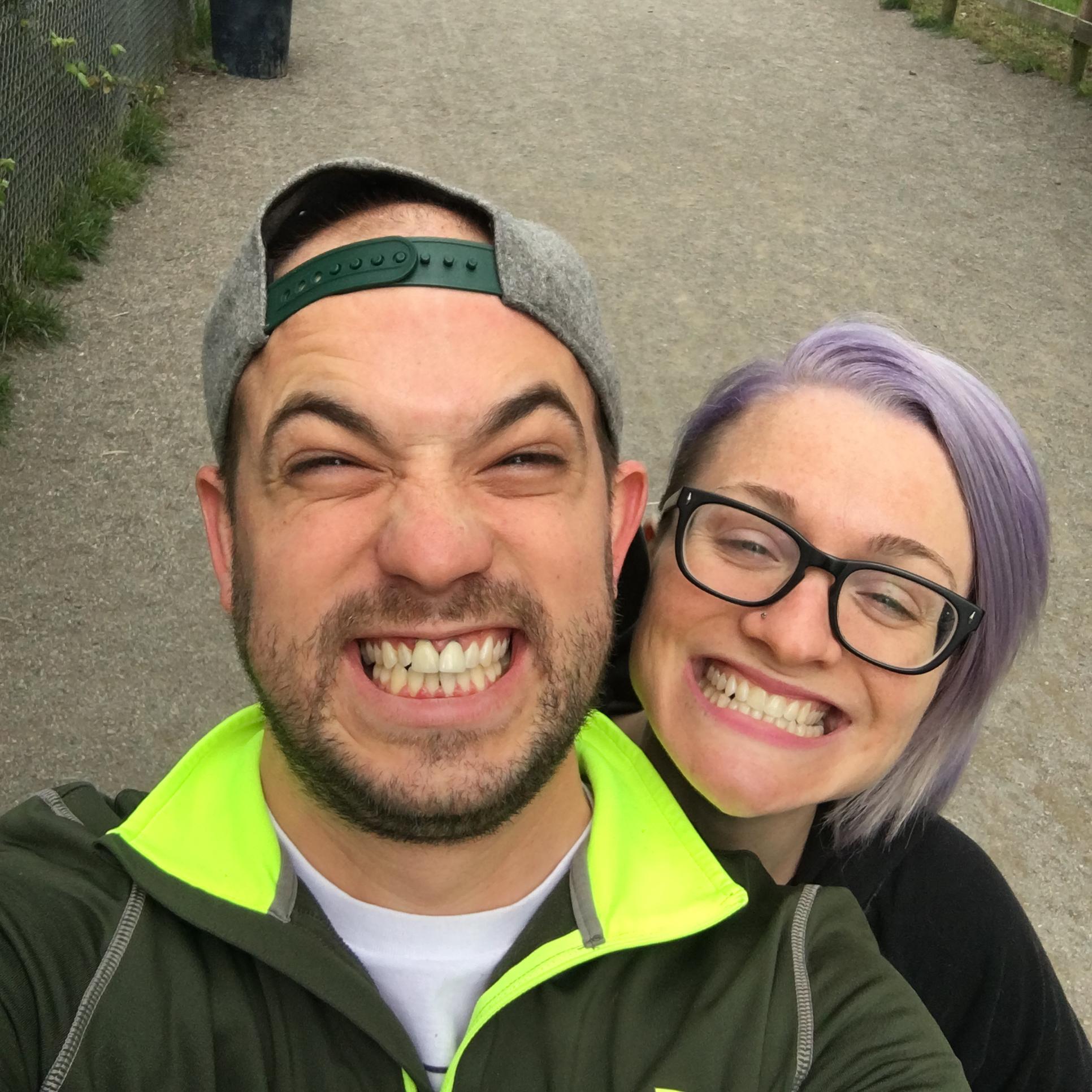 Early photo of Dom and Carrie goofin’ in Seattle.