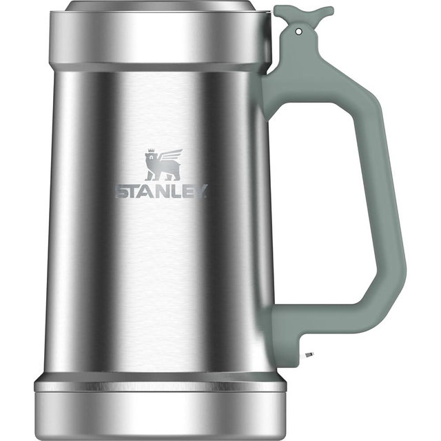 Stanley Classic Bottle Opener Beer Stein 24 oz | Flip Up Lid and Heavy Duty Handle with Built In Bottle Opener | Insulated Stainless Steel Beer Mug | BPA-Free | Frost Gloss