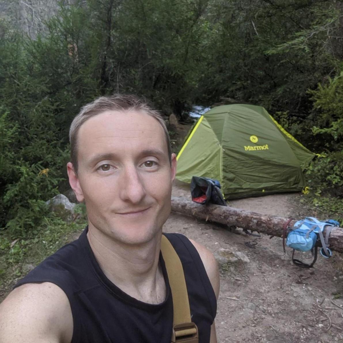 Bass Creek camp. I intentionally left my tent along the trail so Megan and I could have a nice nature walk and go get it the next day.