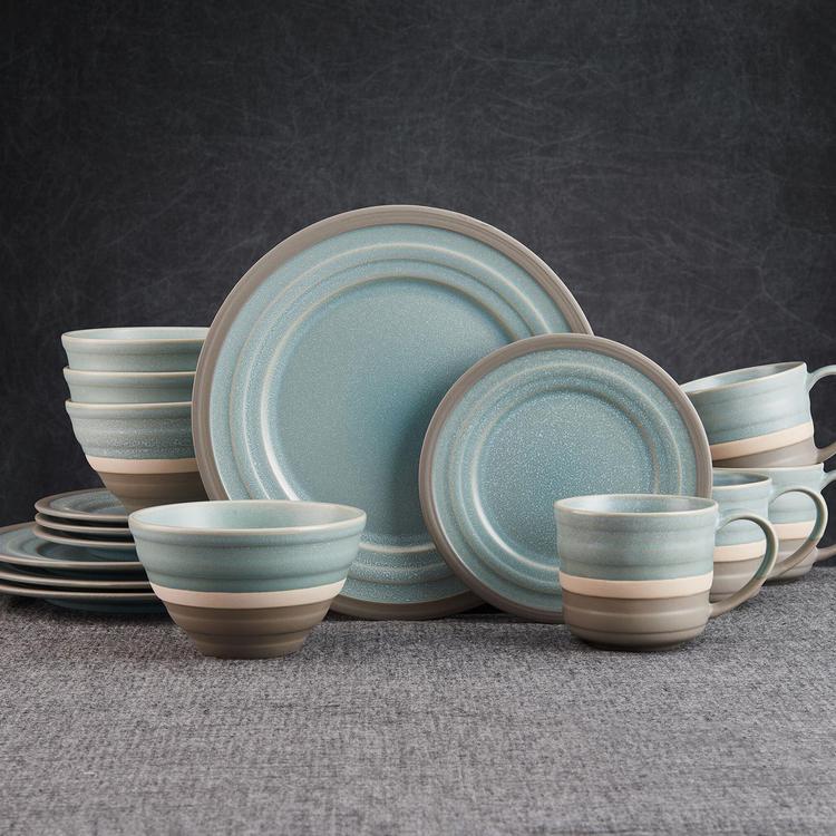 Pfaltzgraff Hadlee 16-Piece Dinnerware Set - Grey