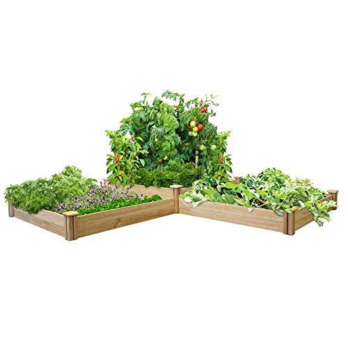 Greenes Fence RC4T4S24B Two Tiers Dovetail Raised Garden Bed