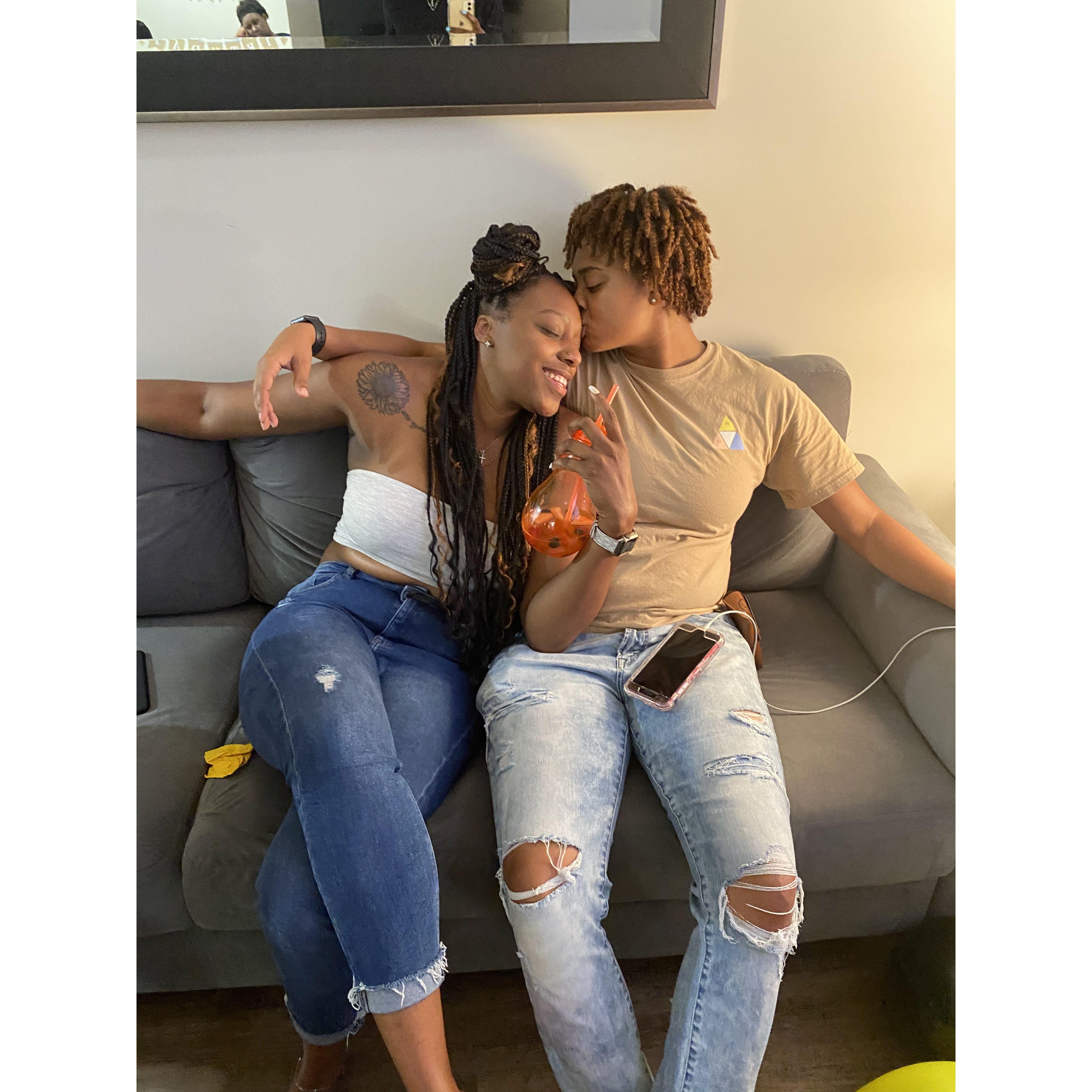 We moved into our first apartment together...