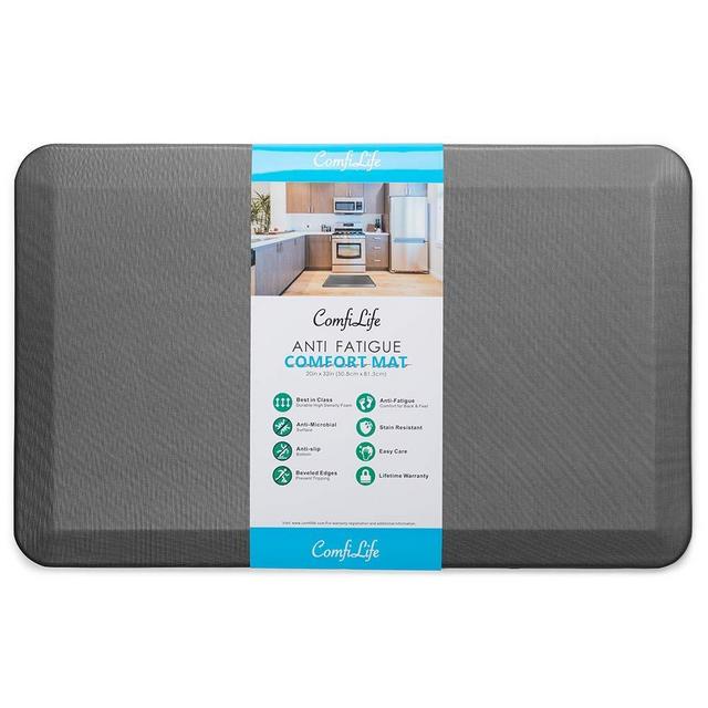 ComfiLife Anti Fatigue Floor Mat – 3/4 Inch Thick Perfect Kitchen Mat, Standing Desk Mat – Comfort at Home, Office, Garage – Durable – Stain Resistant – Non-Slip Bottom (20" x 32", Charcoal)