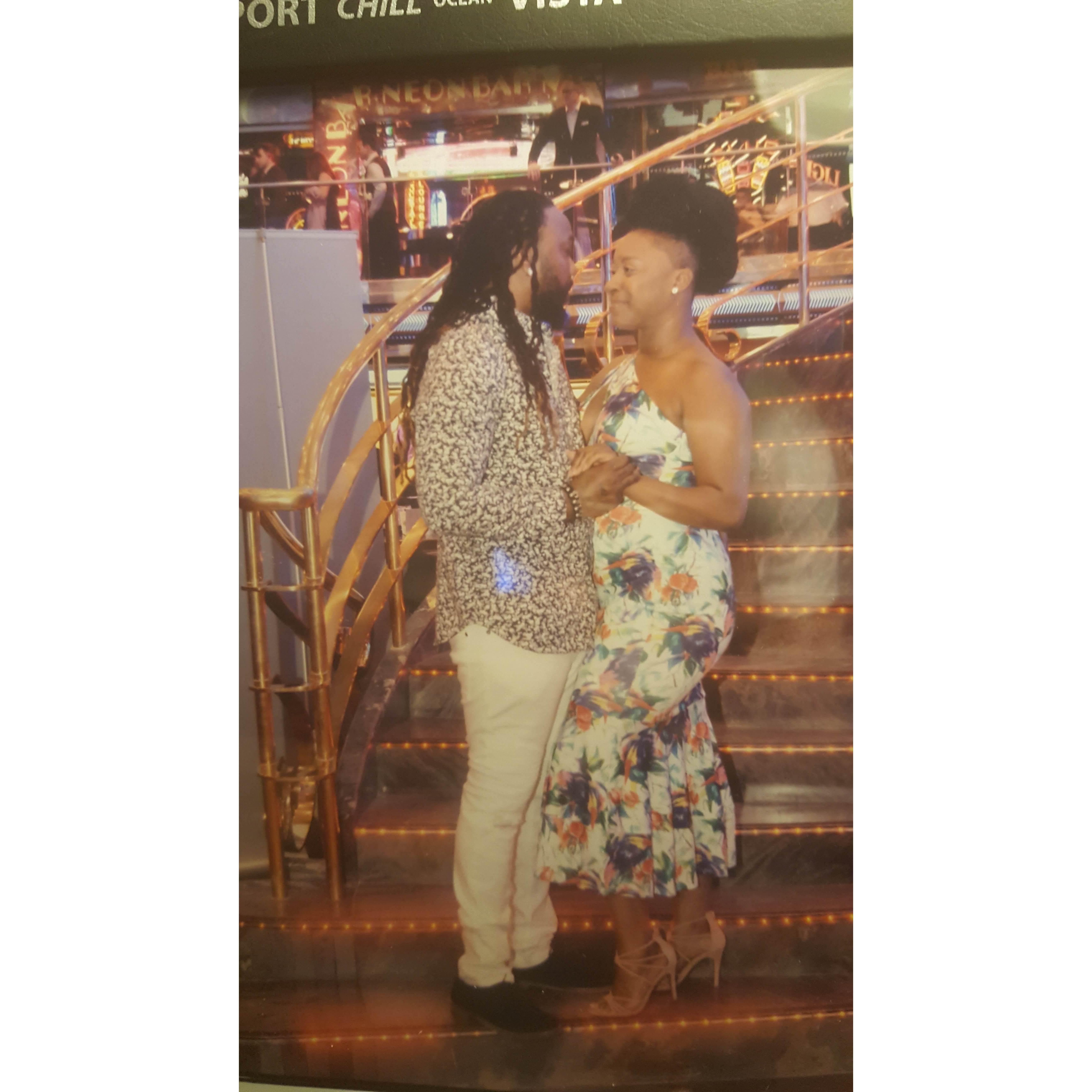 Our 1st Cruise to the Bahamas together. Night of the Captain's Ball. March 18'