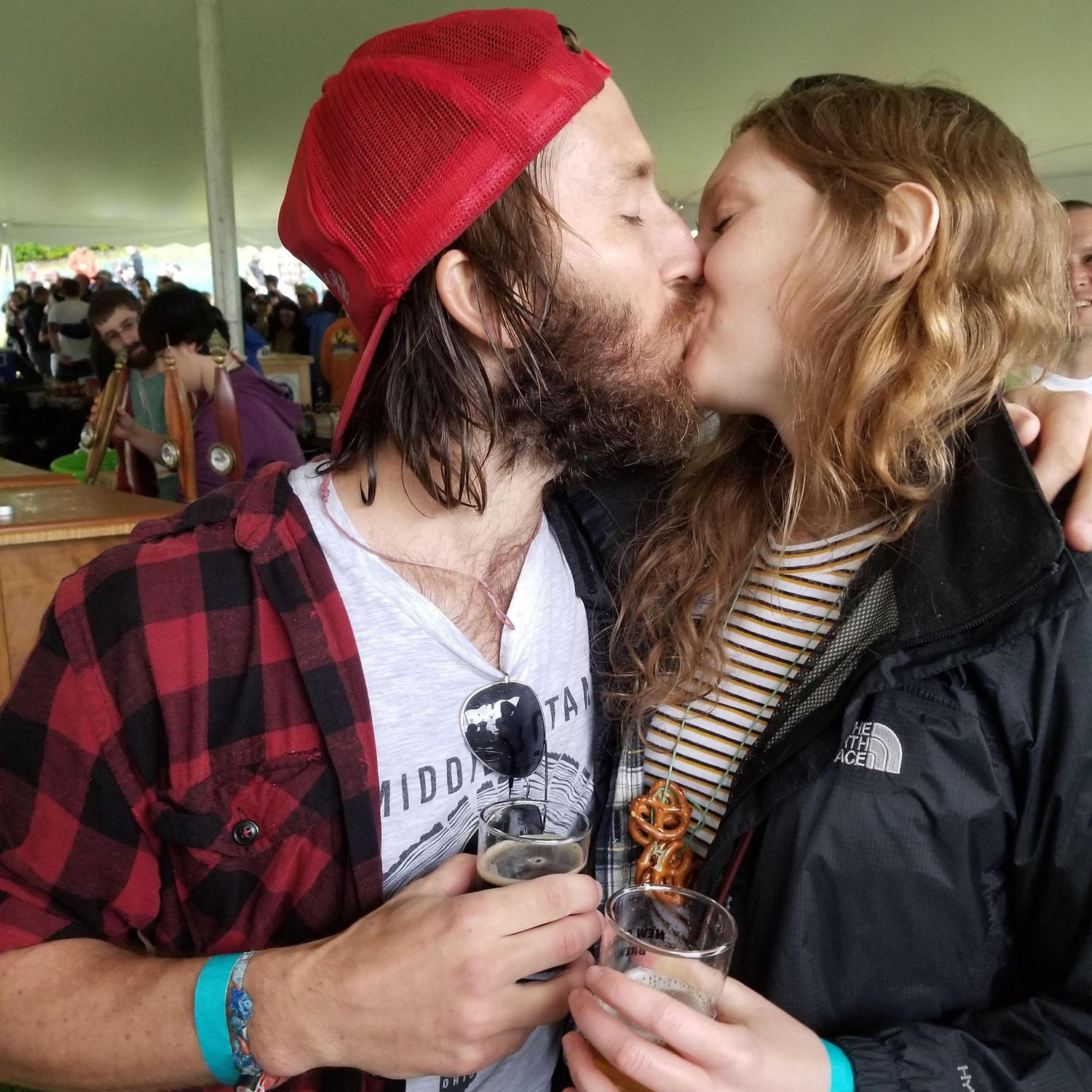 New Hampshire Beer Fest. David met Julia's friends, hiked his first NH mountain, and experienced rain+booze joy