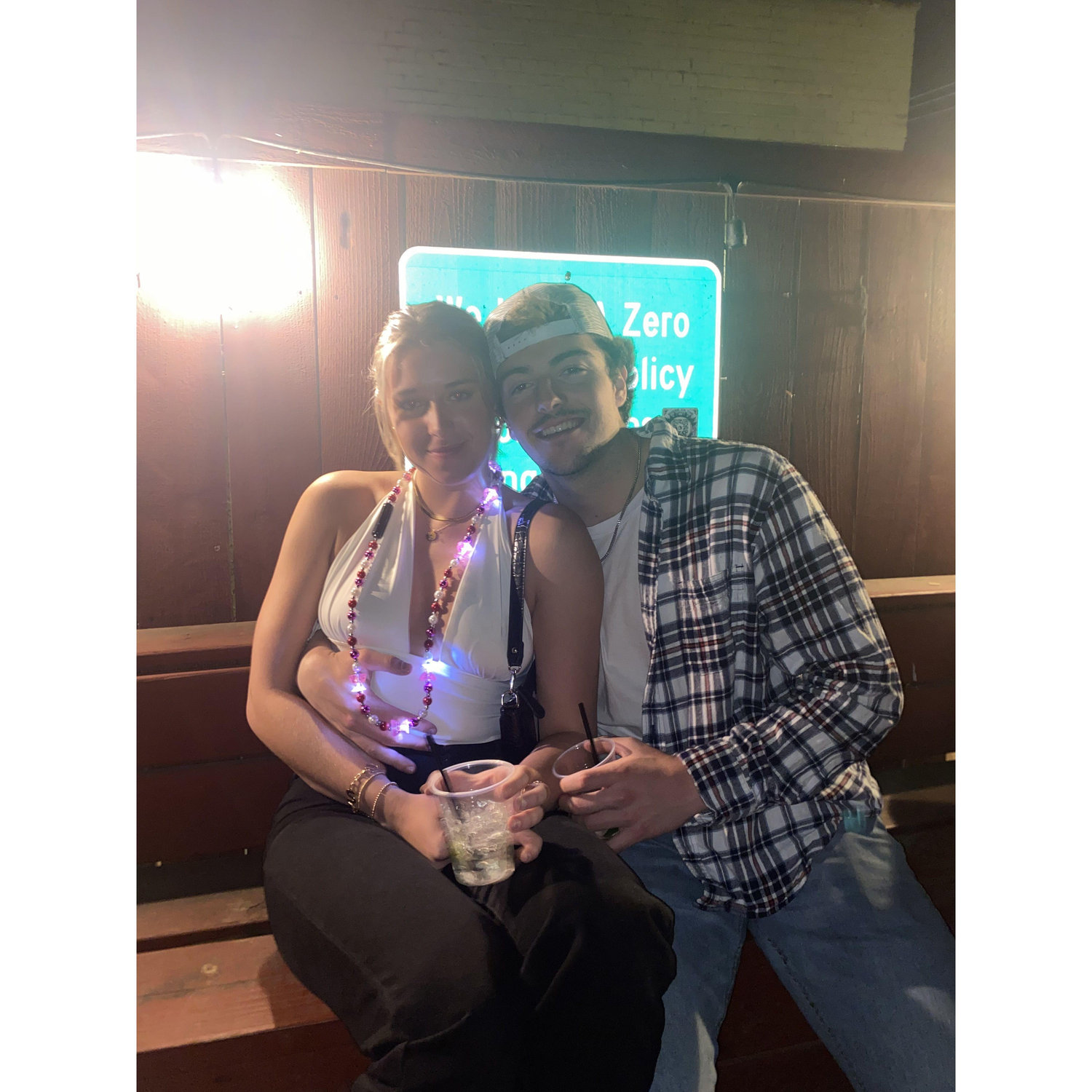 Our first photo together at HomeBar in Dallas, TX!