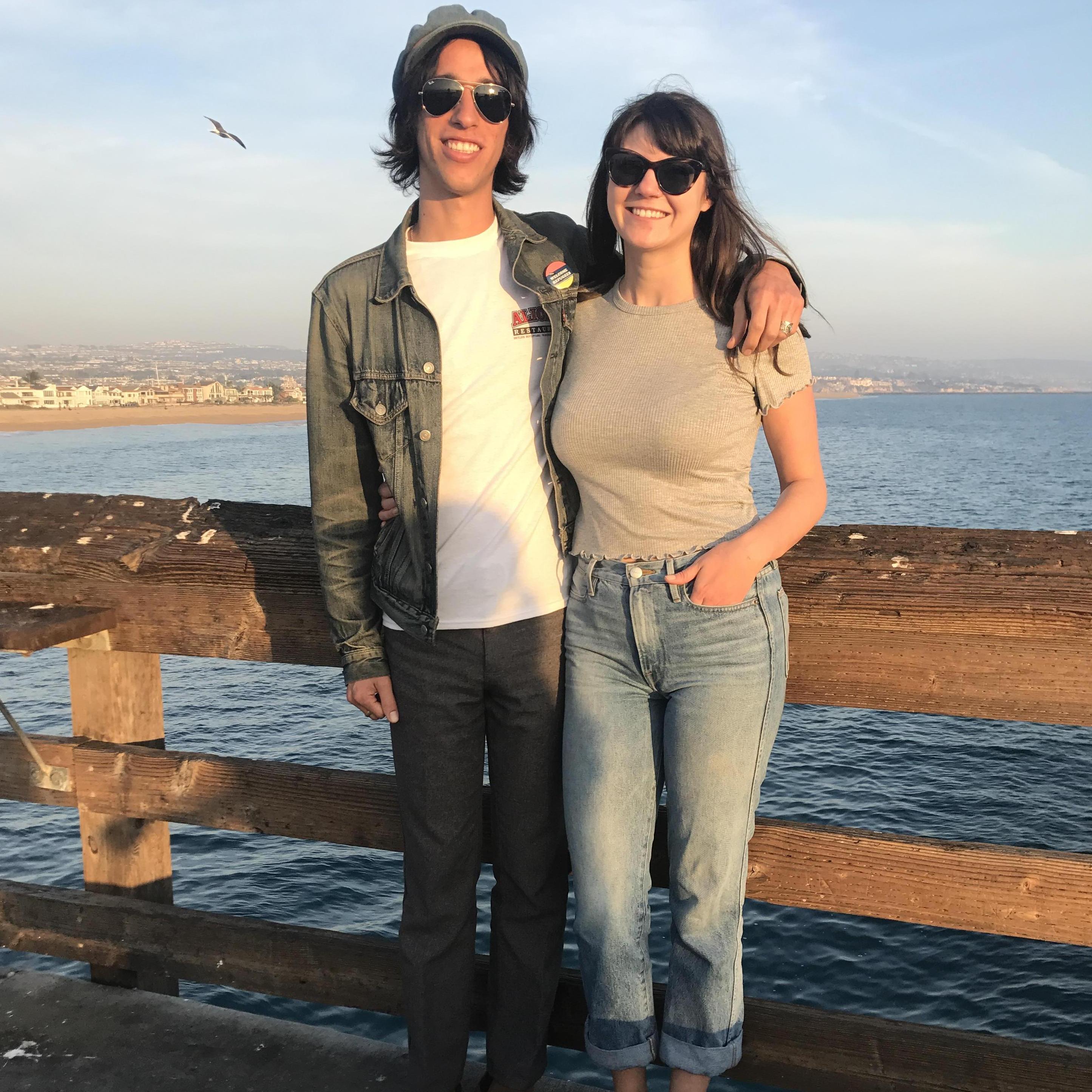 Jed showing Brittany around his old stomping grounds. Balboa Pier, Newport Beach, CA