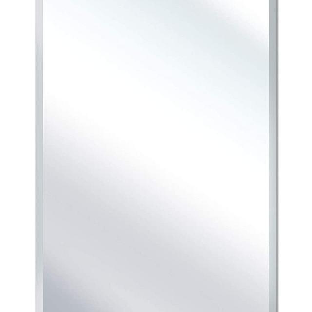SHINESTAR 30x40 Inch Frameless Rectangle Wall Mirror, Large Mirror for Bathroom, Vanity, Gym, Home Decor, 1'' Beveled Polished Edge, Modern Style