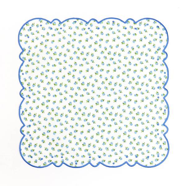 Scalloped Dot Napkin, Blue Rose