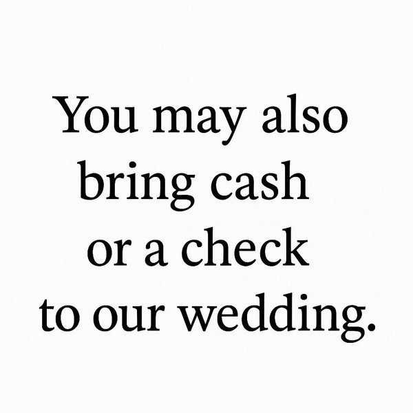Cash or check