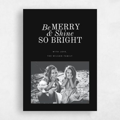 Black Holiday Card - Telluride Portrait