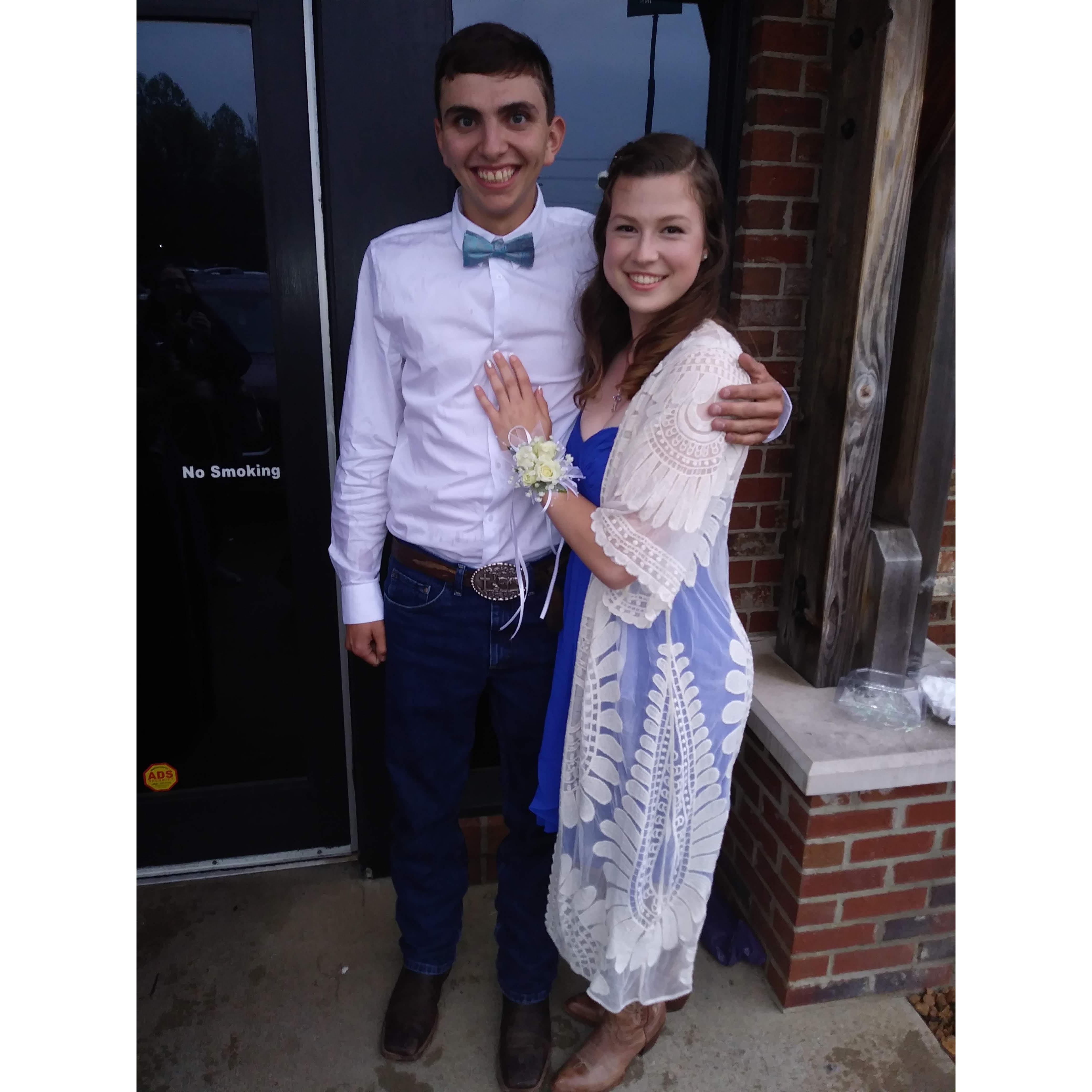 Attending the Maid of Honor (Sarah)'s senior prom back in 2019!
