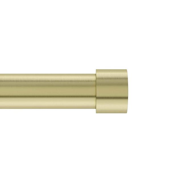 Umbra 245977-104 Cappa 1-Inch Curtain Rod, Includes 2 Matching Finials, Brackets & Hardware, 120 to 180-Inches, Brass