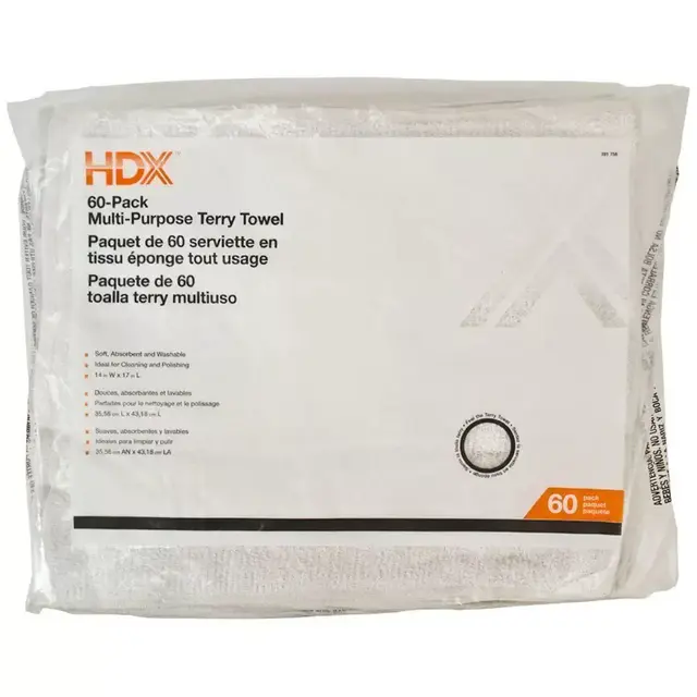 14 in. x 17 in. Multi-Purpose Terry Cloth (60-Pack)