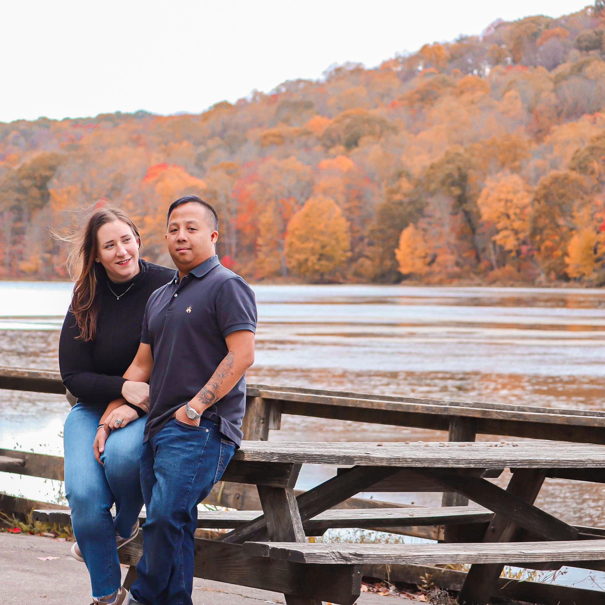 Sarah's mom took fall photos of us at Two Mile in Franklin, PA - October, 2023