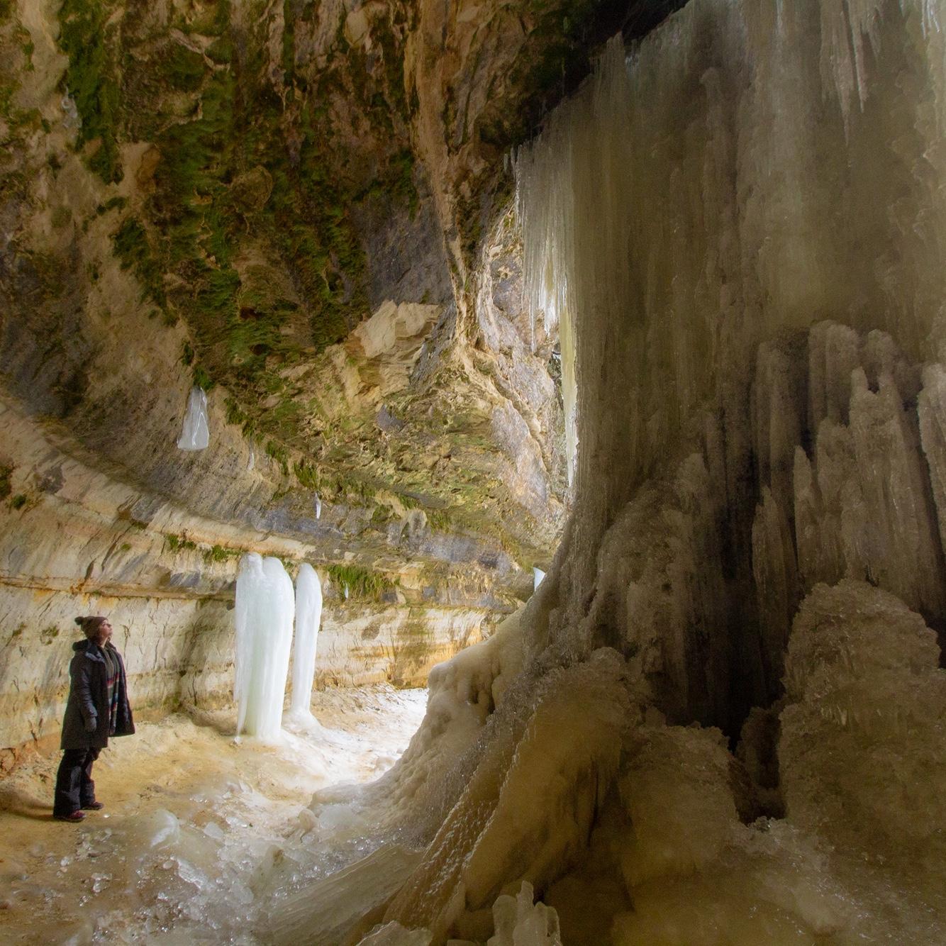 Michigan Ice Caves. Winter 2020