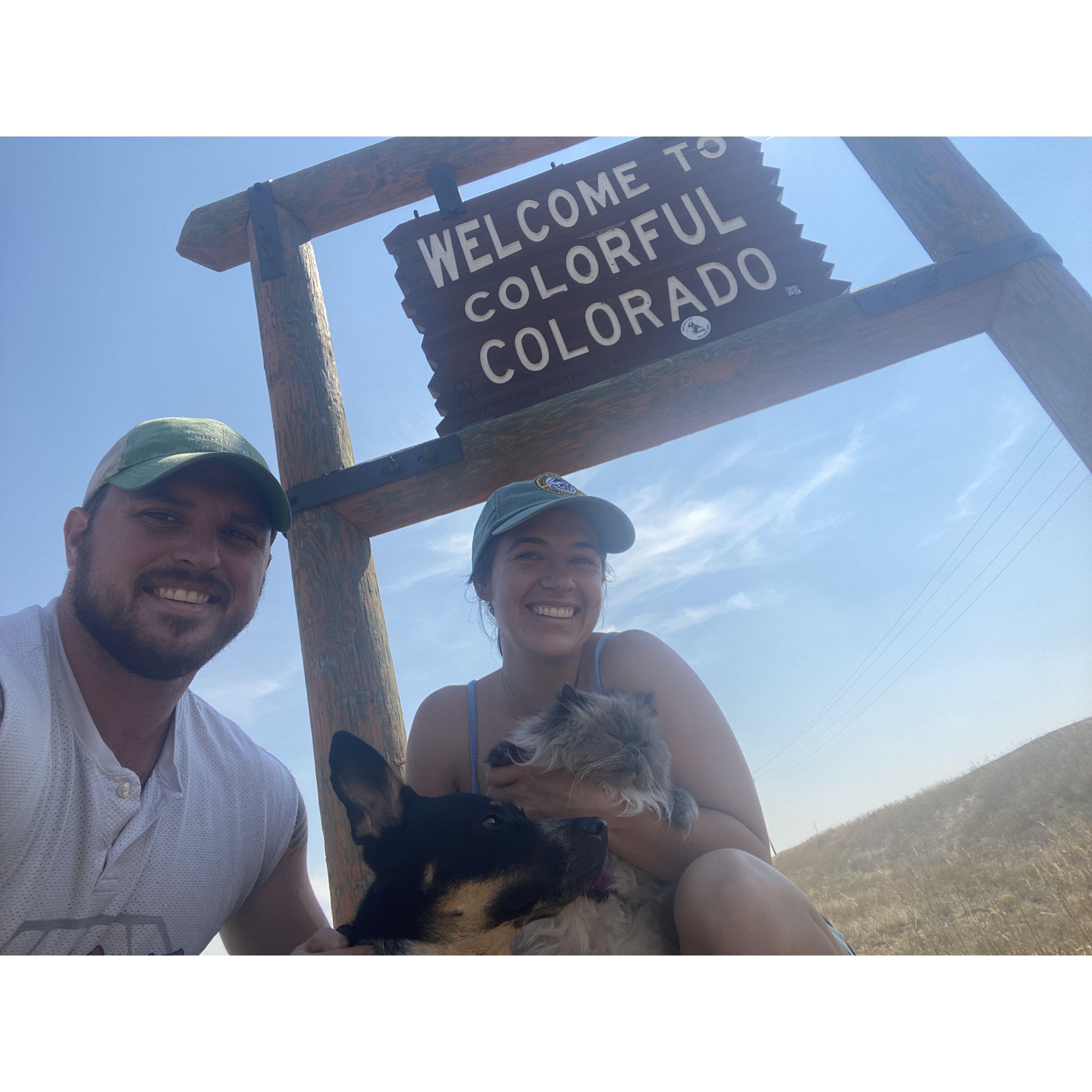 One of the many times we drove back into Colorado