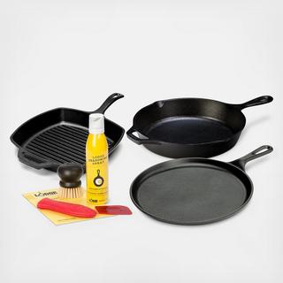 Lodge 7-Piece Essential Cast Iron Pan Set