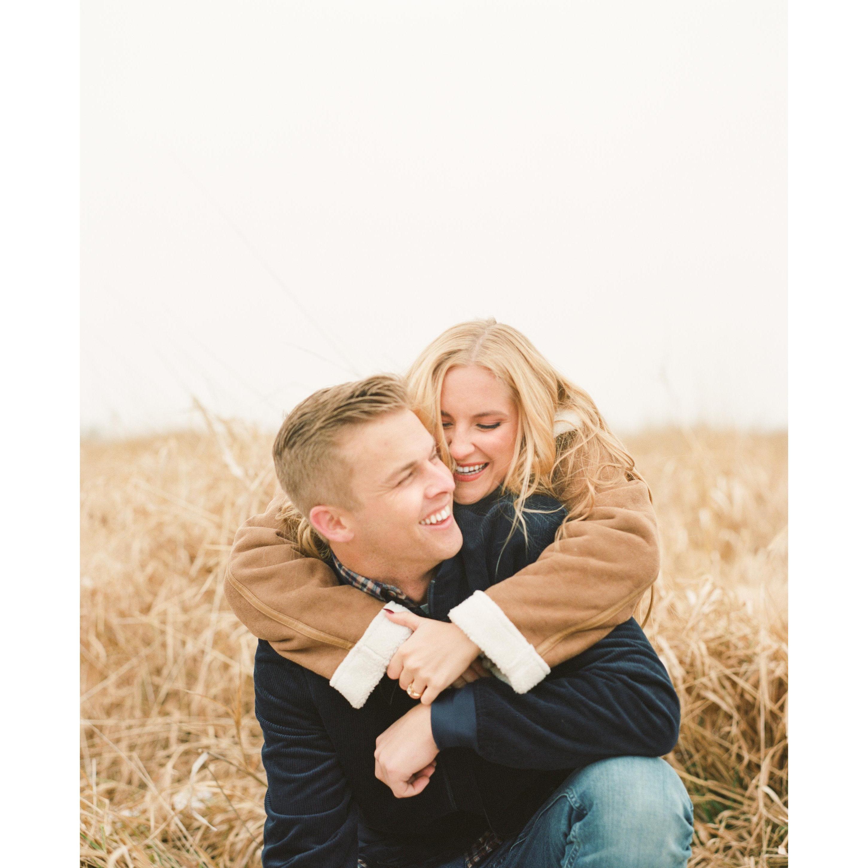 Engagement pictures on film by Colin Leonard
