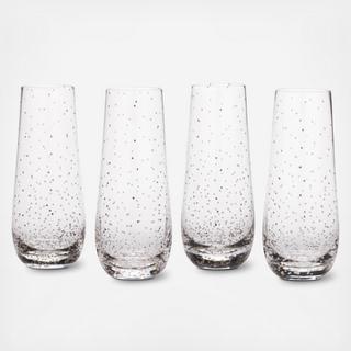 Lustre Dots Stemless Champagne Flute, Set of 4