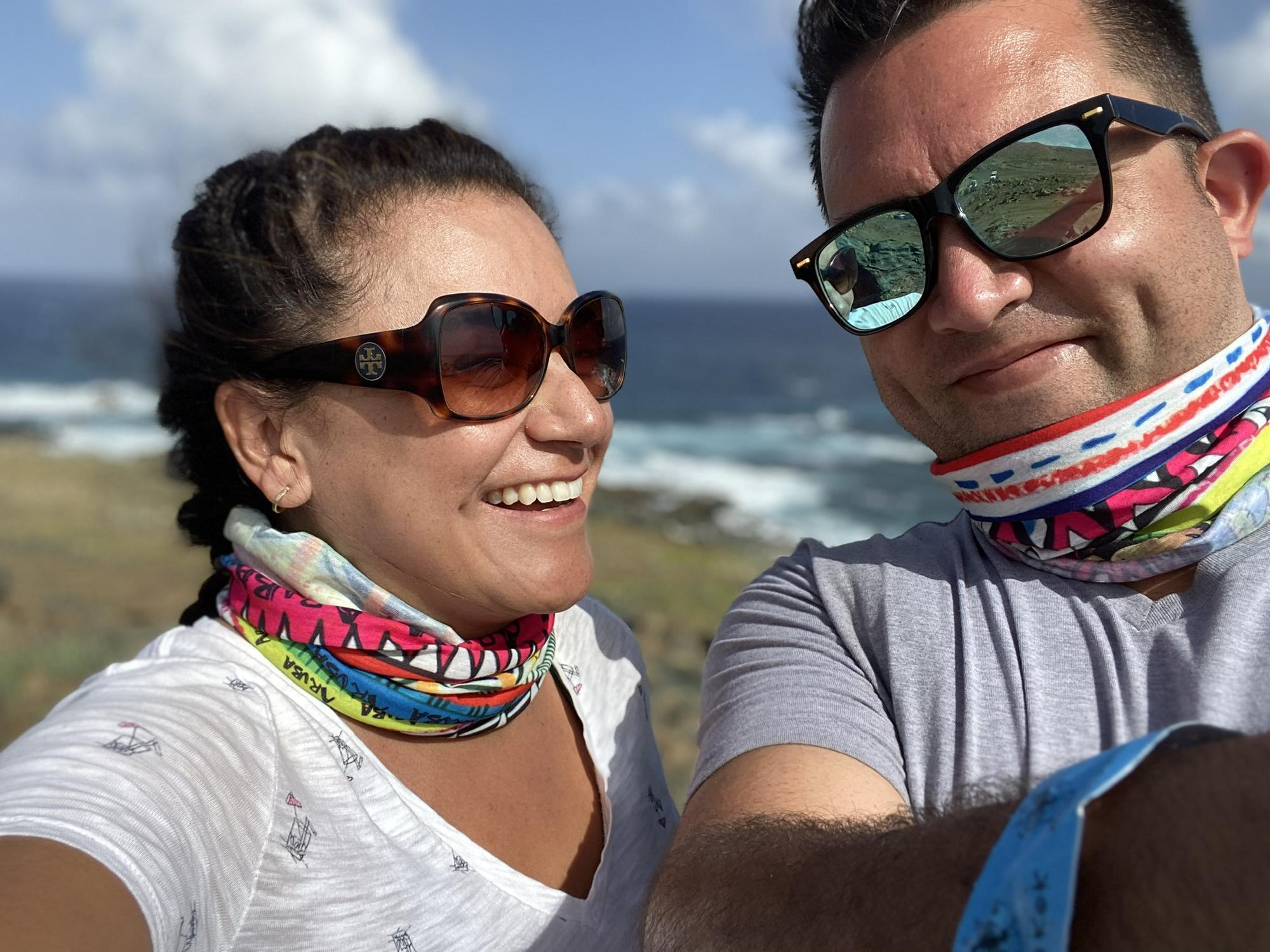 First international trip as a couple to celebrate Thanksgiving in Aruba, November 2019.