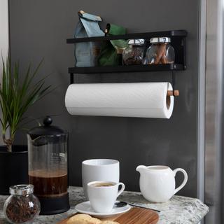 Metal Magnetic Spice Rack with Paper Towel Holder