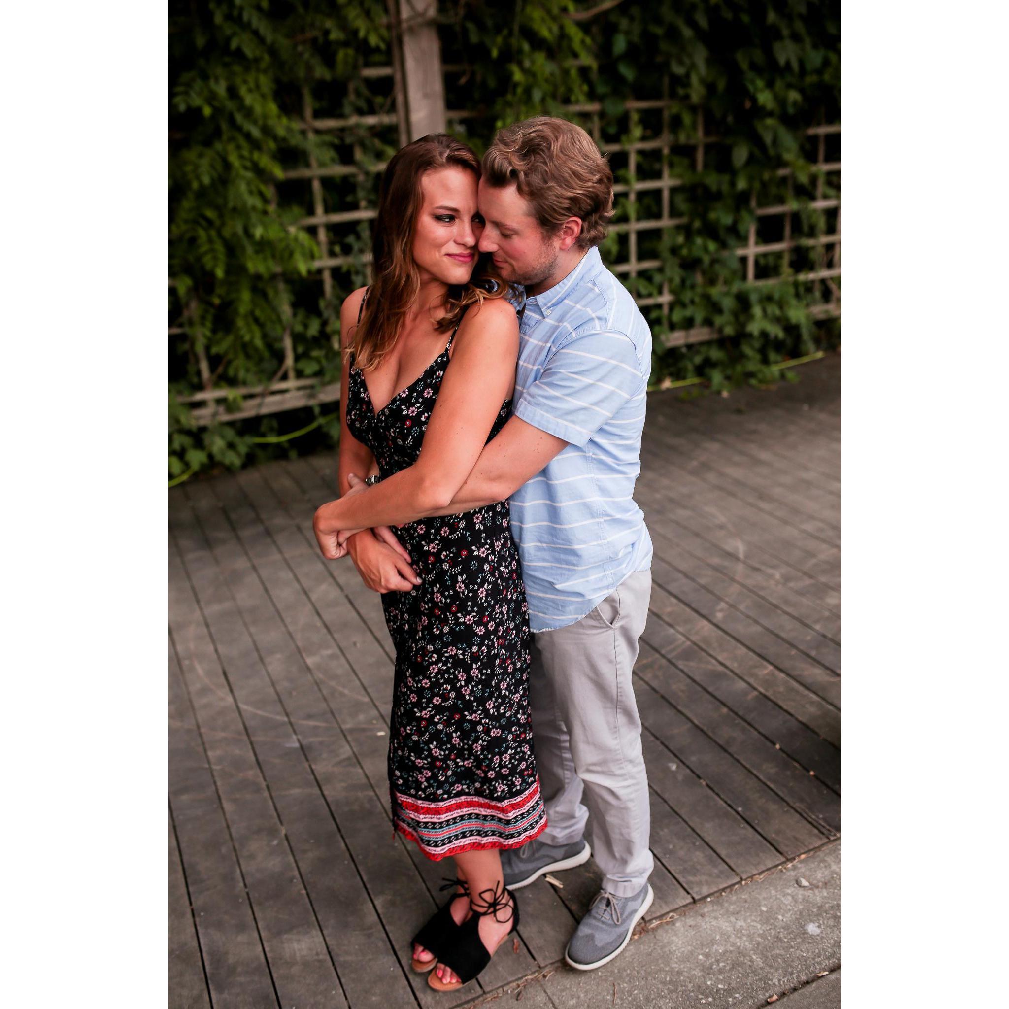 Engagement session at the Indianapolis Art Museum.