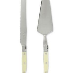 French Home - Laguiole 2-Pc. Connoisseur Faux Ivory Cake Slicer & Server Set