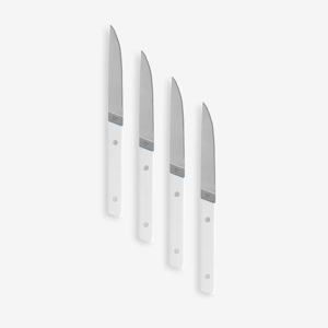 White Straight-Edge Steak Knives (ACUTO440)
