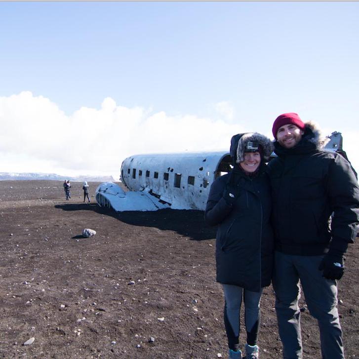 Walked 5 miles in extreme wind to see the U.S. Navy plane crash site on the beach in Iceland.