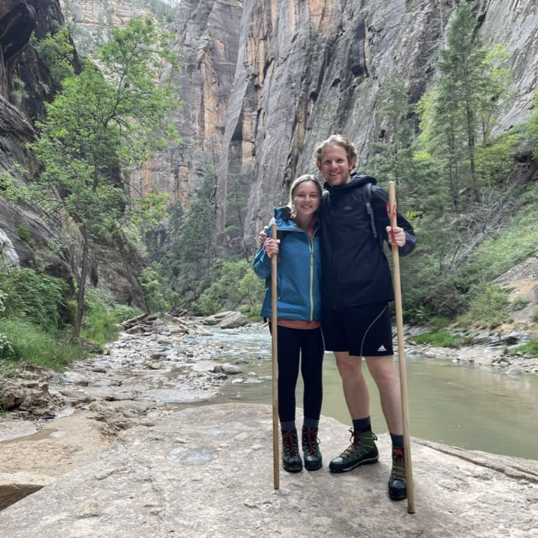 The narrows in Zion Nat'l Park. Tested our ankles and our relationship!