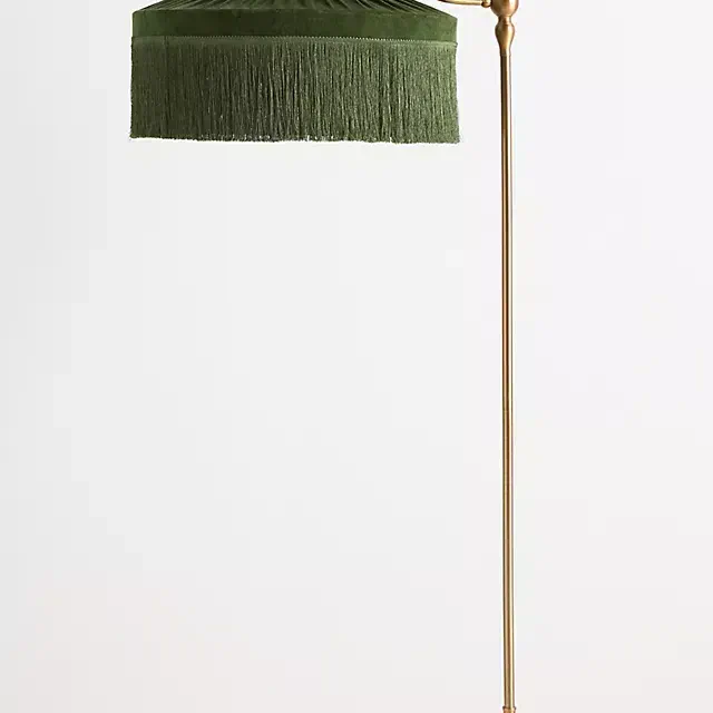 Sinclair Tassel-Fringed Velvet Floor Lamp