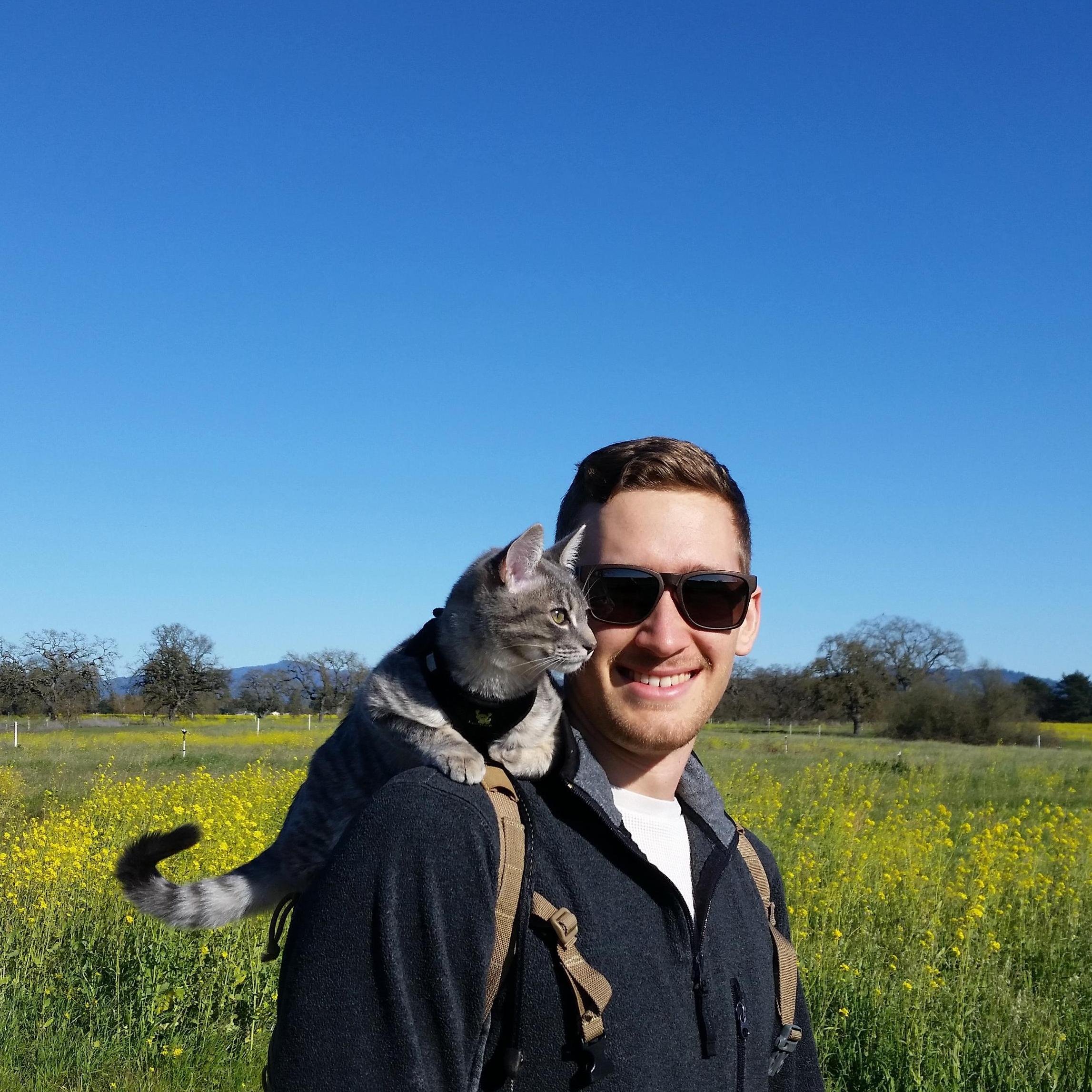 Max and Indie on a hike