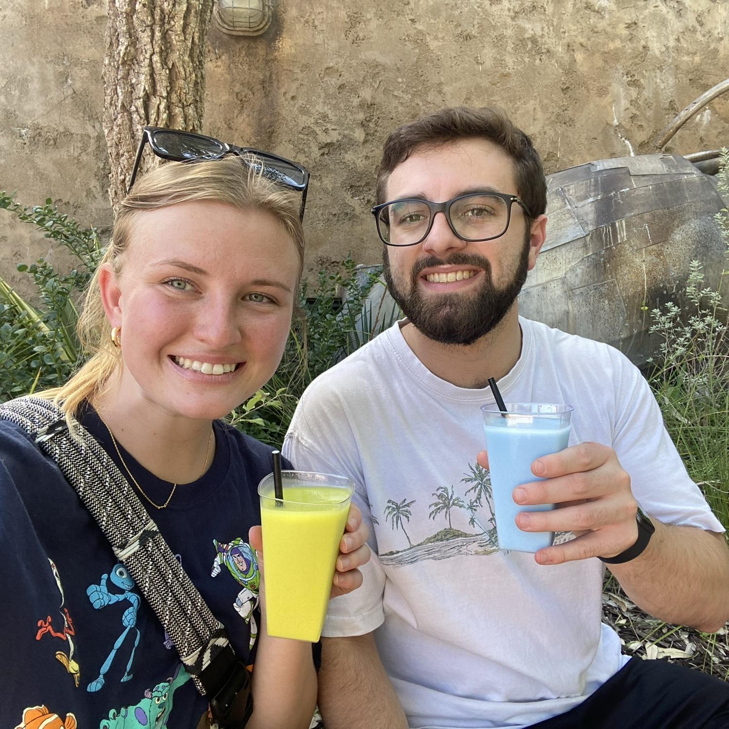 Blue and green milk at Disney!
